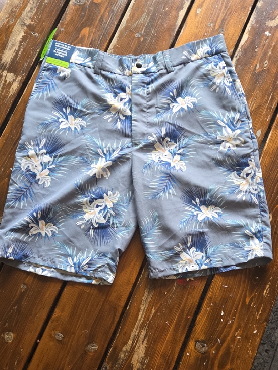 Haggar Other - Haggar Blue Swim Trunks with Blue Floral Accent